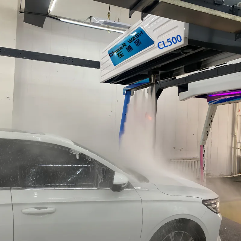 A pressurised water rinse